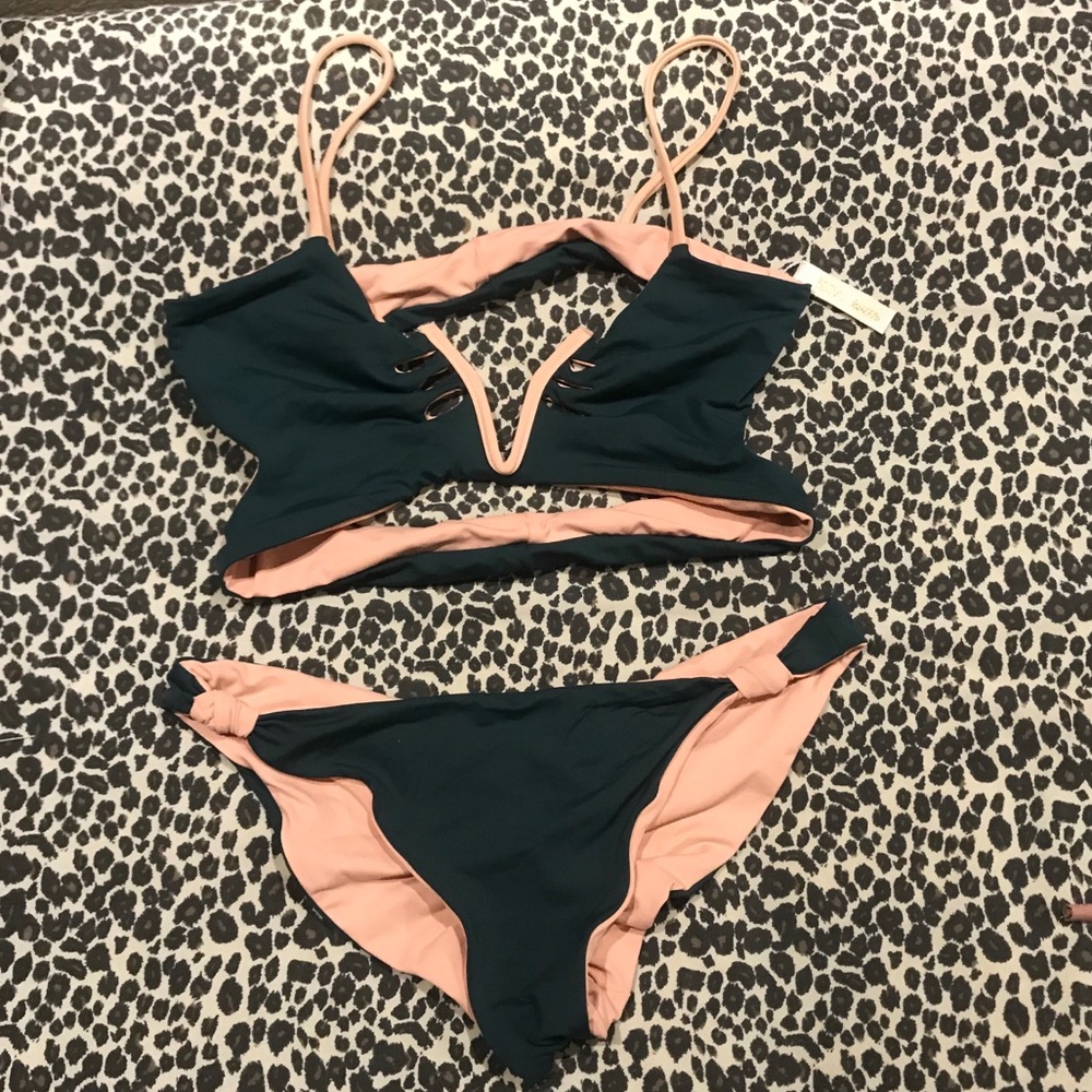 Teal KOA Swim Bikini
